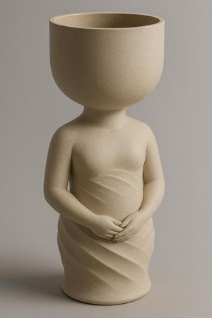 Human-Shaped 3D Vase – Minimalist Flower Pot Design