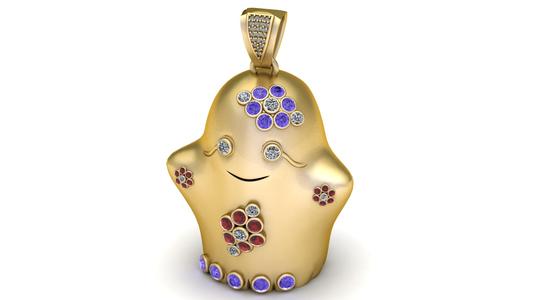 CUTE GHOST PENDANT 3D PRINTABLE MODEL