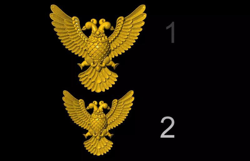 Headed Eagle 3D Printed Model