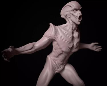 ALien statue of humanoid
