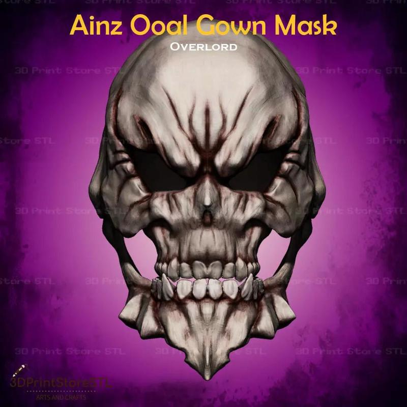 Ainz Ooal Gown Mask Cosplay OverLord - STL File
