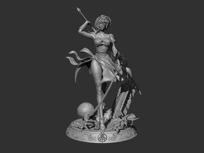 2B Yorha 3d fan diorama model