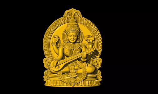 SARASWATI DEVI 3D PRINTED MODEL