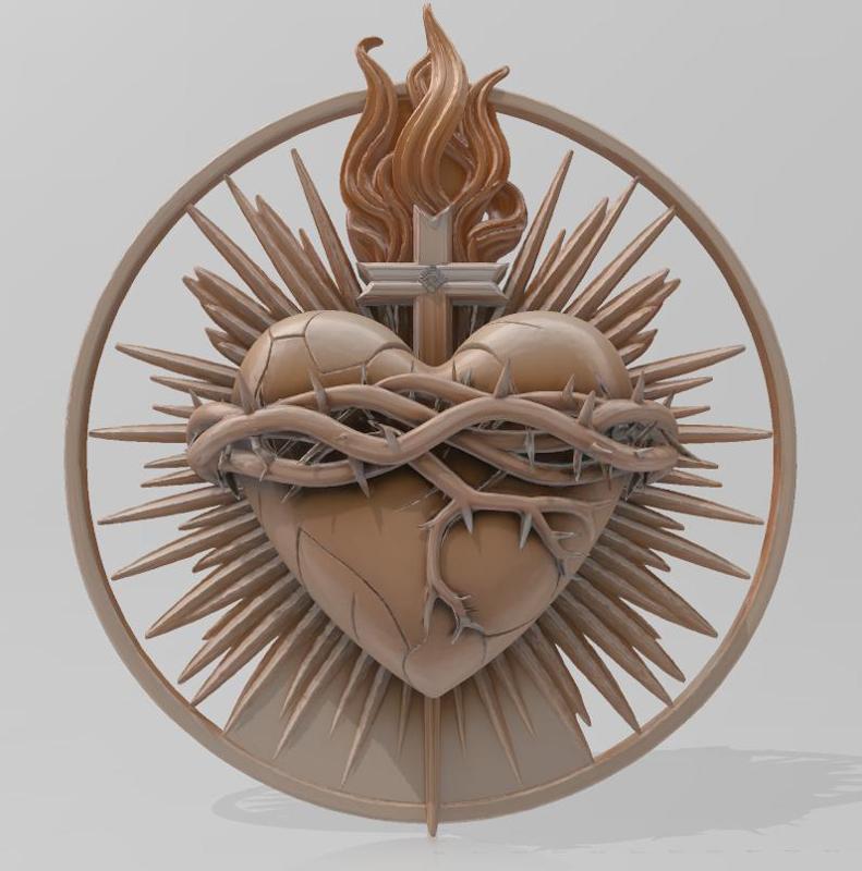 Sacred Heart of Jesus – Detailed 3D Printable STL Sculpture