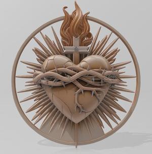 Sacred Heart of Jesus – Detailed 3D Printable STL Sculpture
