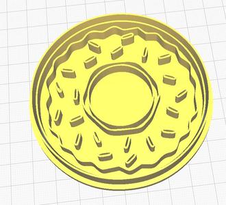 Donut with sprinkles cookie cutter