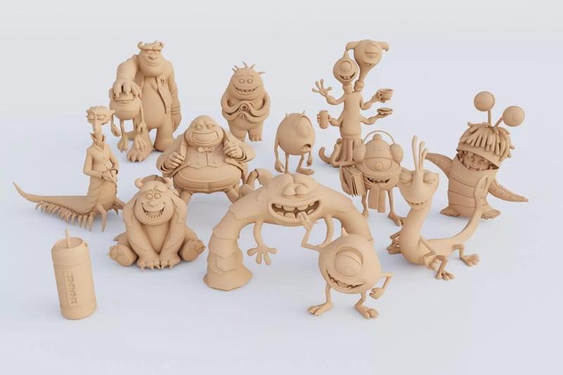 3D Printable Monsters Corporation Figurine Set STL Format
