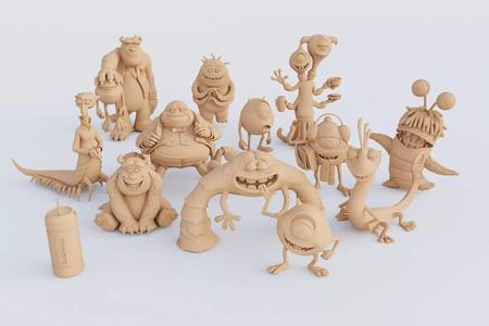 3D Printable Monsters Corporation Figurine Set STL Format