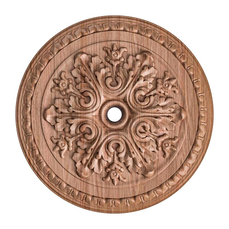 Rosette No. 033 - Ornate Acanthus Volute STL for CNC and 3D Printing