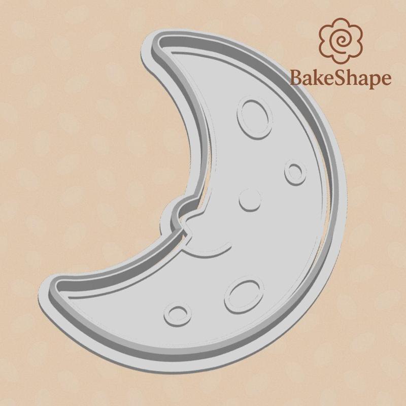 Moon Cookie Cutter & Embosser – STL File for 3D Printing