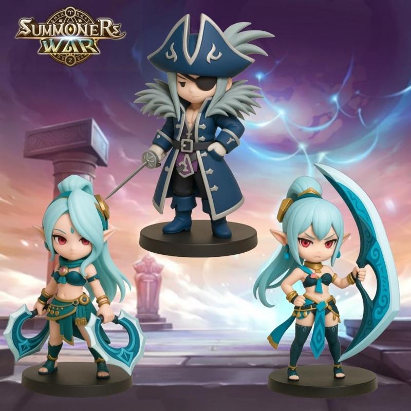 Summoners War - 4★ Monsters Pack: Pirate Captain, Boomerang Warrior & Chakram Dancer - Collectible Figure STLs
