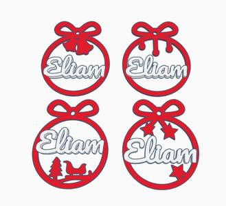 4 x Eliam Christmas ornaments