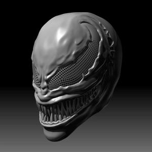 Venom Mask With Closed Mouth 3D Printable Model