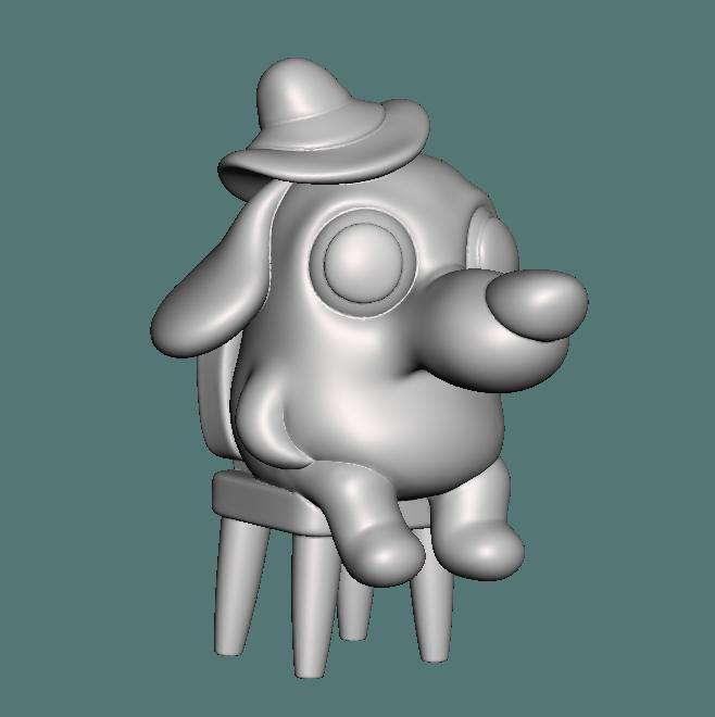 Dog sitting on chair