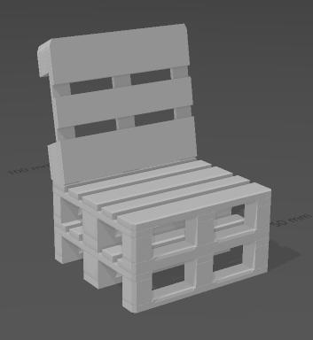 1 seat armchair in pallet
