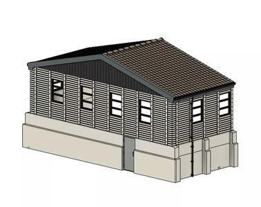 Model Railway Low Relief Industrial Building 3 Back