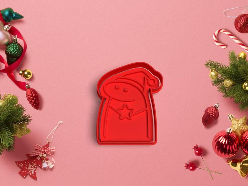 Cookie Cutter Christmas / Christmas Cookie Cutter / Flork Meme Deformed Deformito