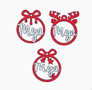4 x Christmas tree decoration, Mya