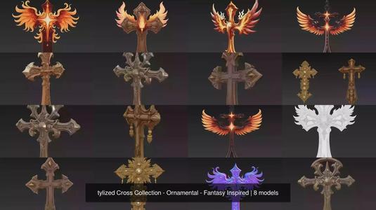 tylized Cross Collection - Ornamental - Fantasy Inspired