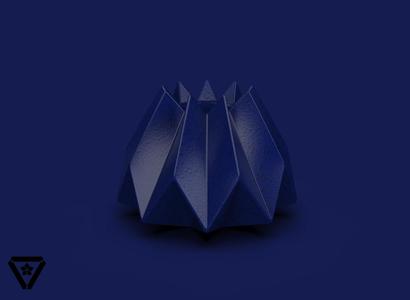96. Facet Geometry Origami Planter Pot - V31 - Celina (Inches)