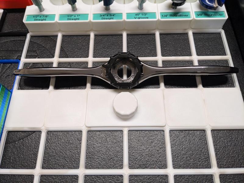 Gridfinity hex die wrench holder, 1"