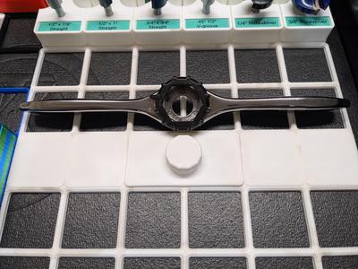 Gridfinity hex die wrench holder, 1"