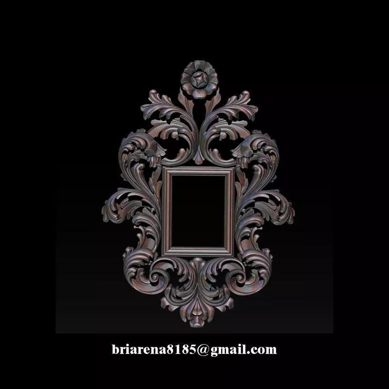3D Frame - Wood Carving STL Model for CNC Router