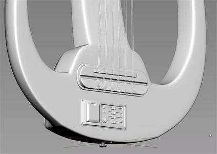Electric Oud Musical Instrument High Poly