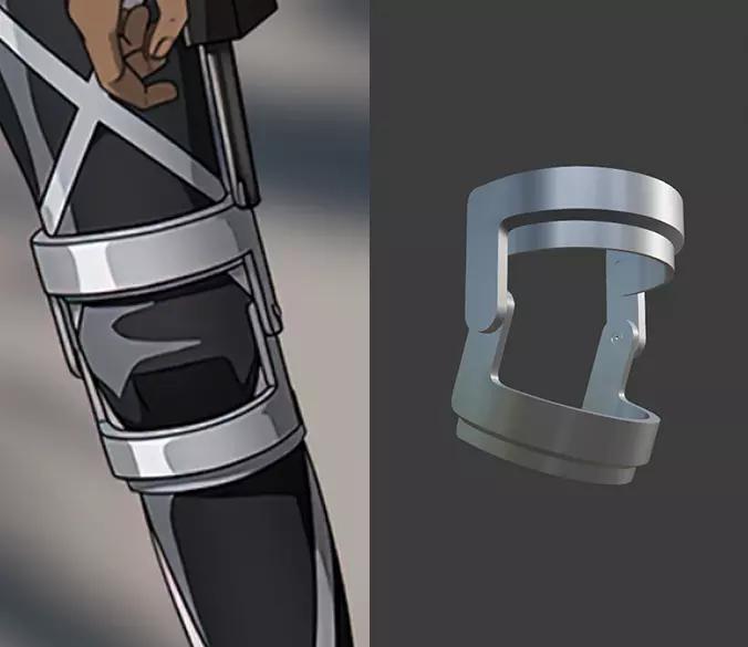 attack on titan final season suit knee armor 3d model 3d print