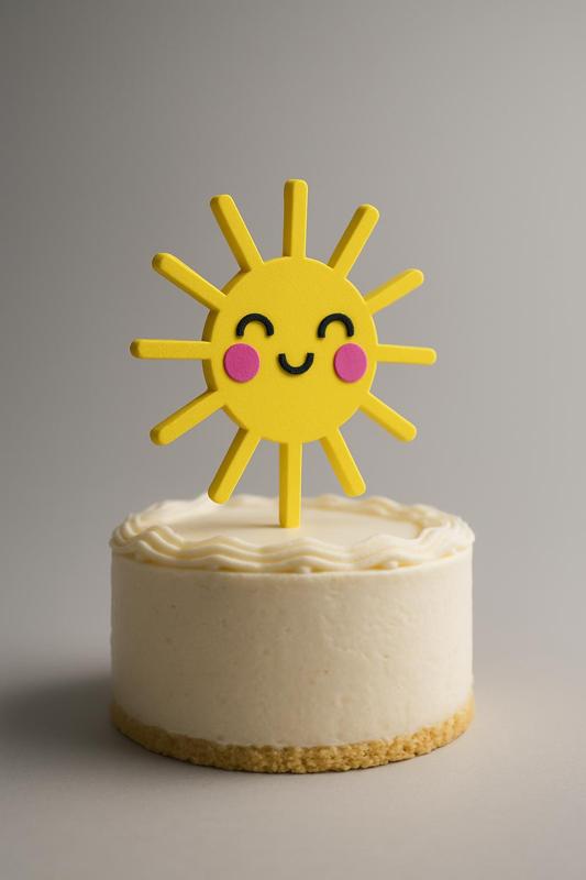 🌞 "Happy Sunshine" Cake Topper.