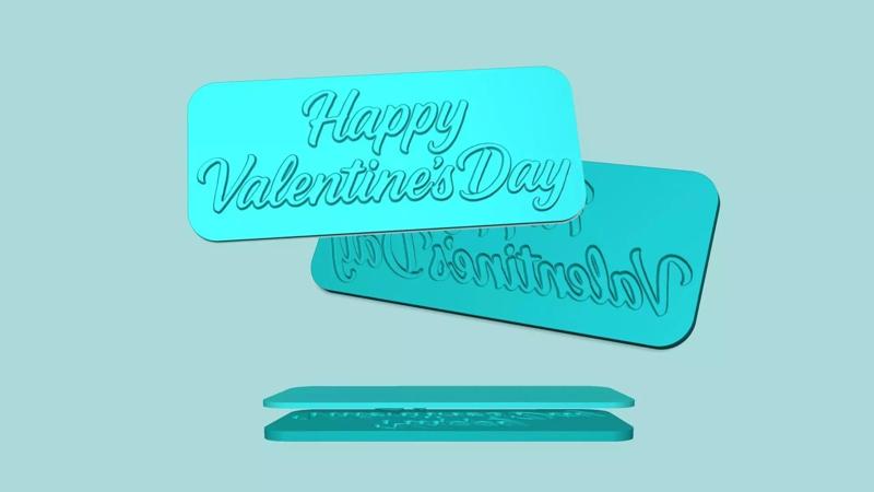 Happy Valentines Day - Phrase Mold - Maker Template