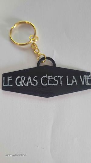 porte cle le gras c'est la vie