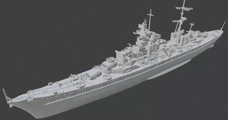 1-300 KMS Mainz cruiser 3D printed model