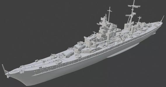 1-300 KMS Mainz cruiser 3D printed model