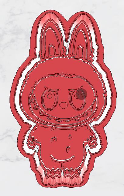 Labubu Fondant Cookie Cutter & Stamp
