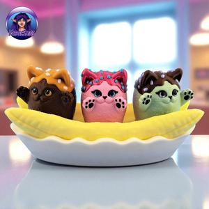 Banana Split Kitty - Clickers