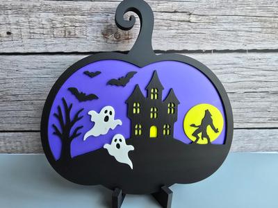 Werewolf Pumpkin Sign