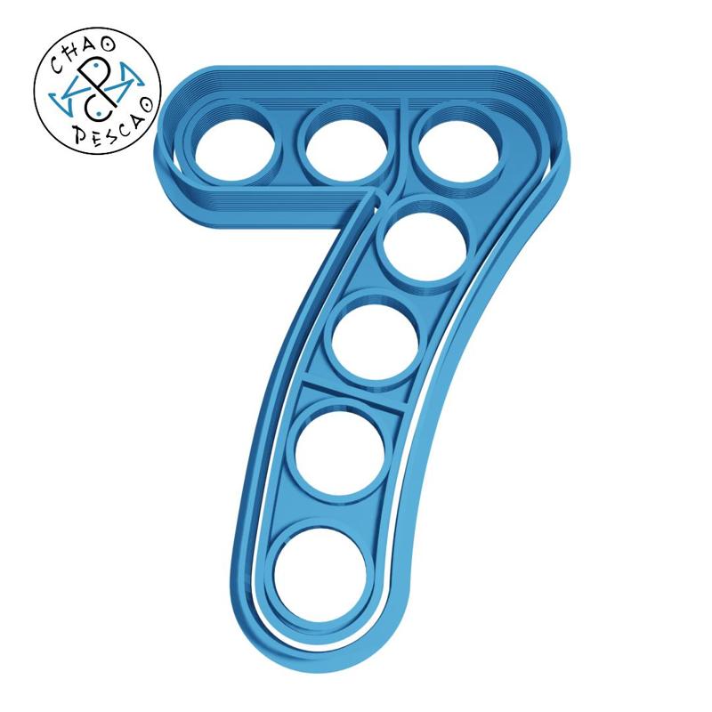 Number 7 - Pop It - Cookie Cutter - Fondant - Polymer Clay