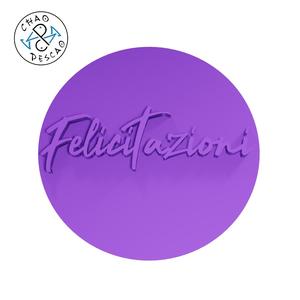 Felicitazioni - Embosser + Debosser - Cookie Cutter - Fondant - Polymer Clay