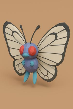 #012 Butterfree – Low Poly Pokémon