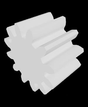 12 Teeth Gear Rod .25 in tall.obj