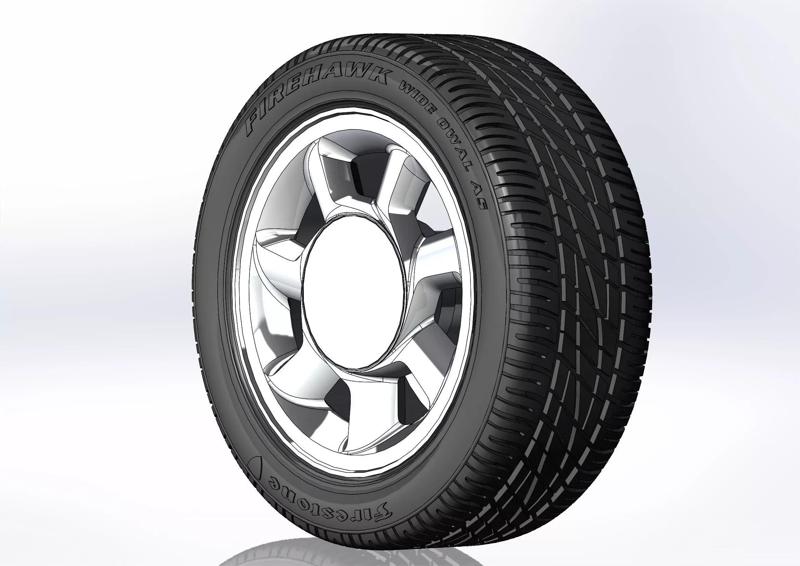 Wheels for scale model of Cobra R 1993