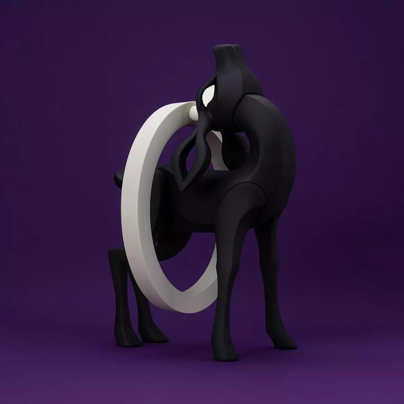 Deer Circle Cervus Minimalist Ornament Decoration toy