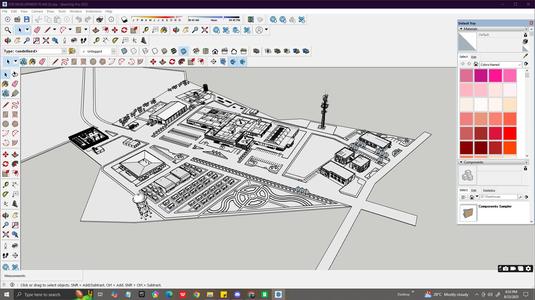 site development landscape architecture scale model sketch up file
