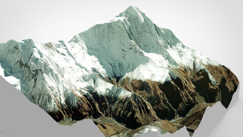 Mountain landscape Machapuchare Himalayas Nepal