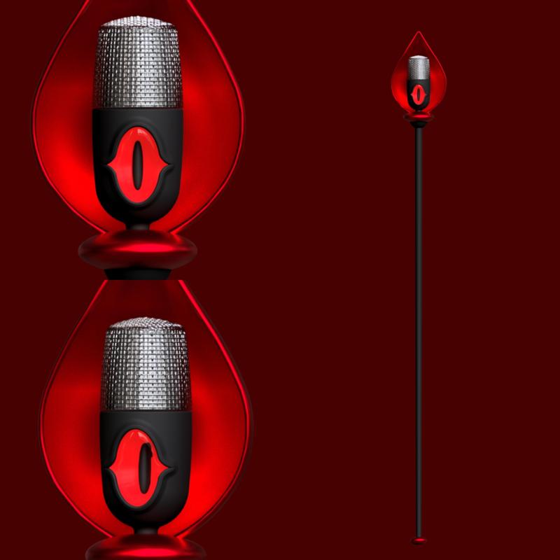 Hazbin Hotel Alastor Cane -(optical illusion)