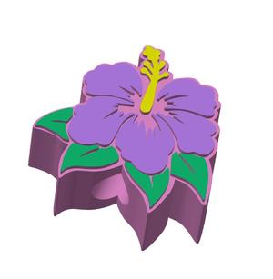 Hibiscus Flower Straw Topper 2 sizes 3MF file included