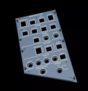 AIRBUS A320 OVERHEAD - EMER ELEC PANEL