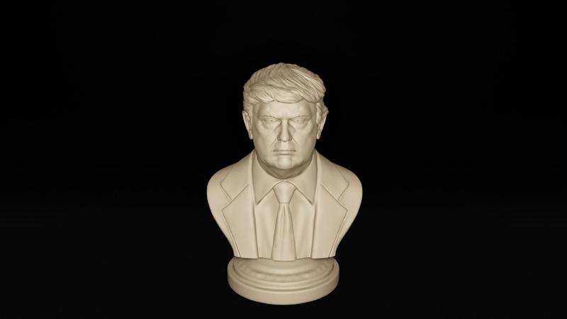 3D Printable Bust of President Donald Trump – STL Files for 3D Printing