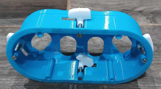 Plasterboard box, 2 stations, adjustable depth